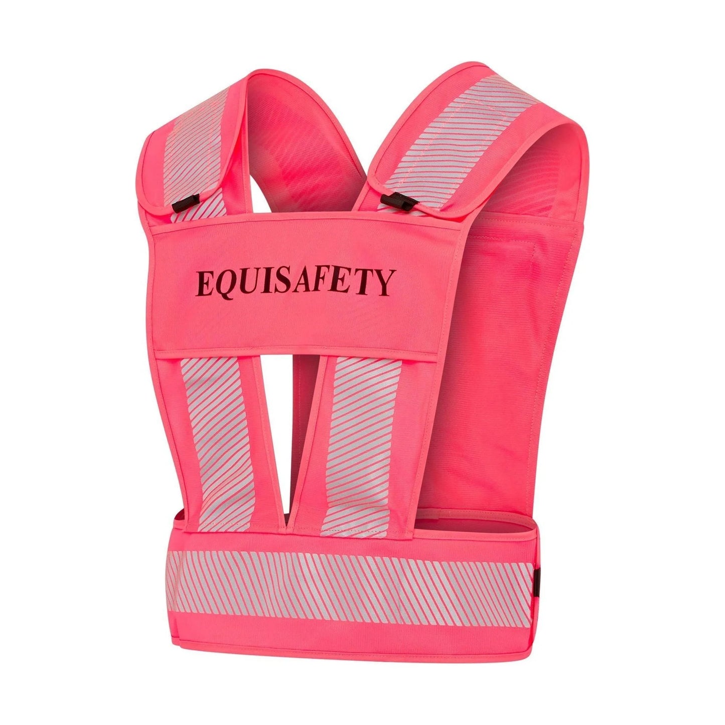 Equisafety Adjustable Reflective Harness with pocket - PINK