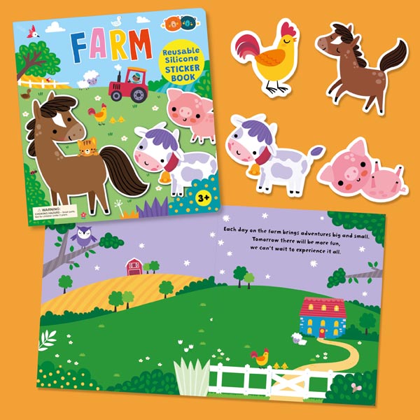 Silicone Sticker Book - Farm