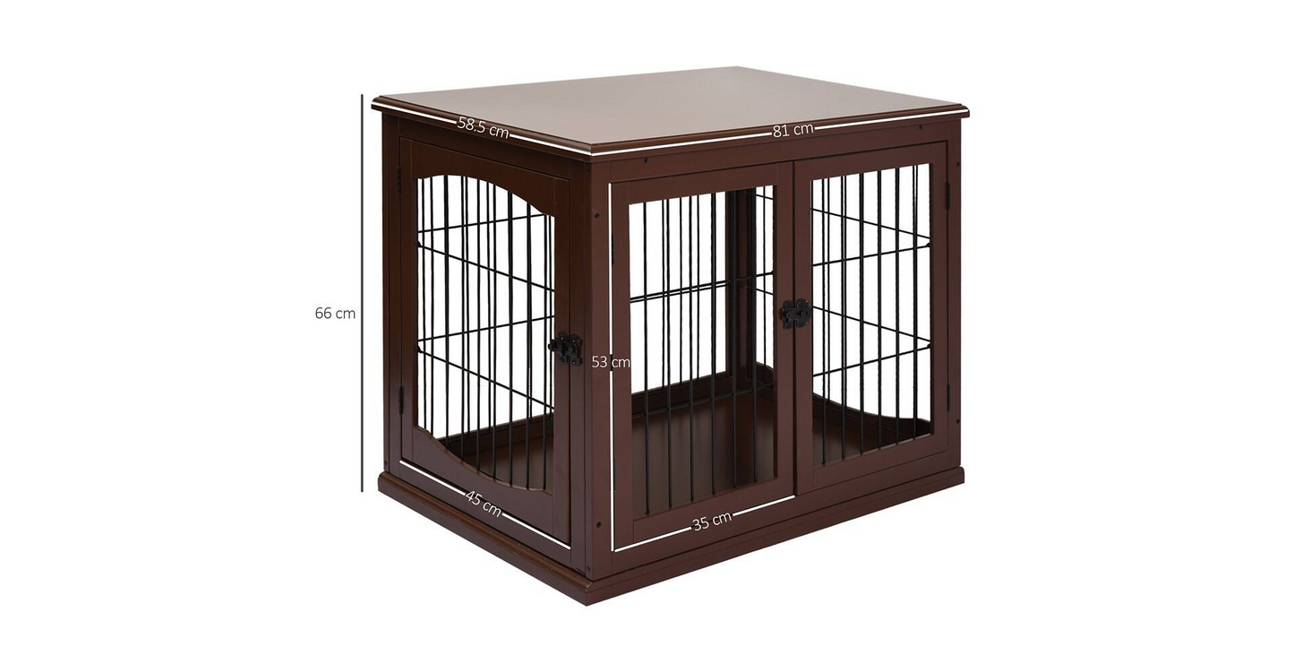 PawHut Dog Cage D02-040BN 660 x 810 x 585 mm Brown