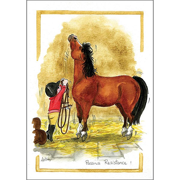 Alison's Horses Card - Passive Resistance