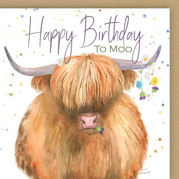 Greetings Card - Country Collection - Highland Cow