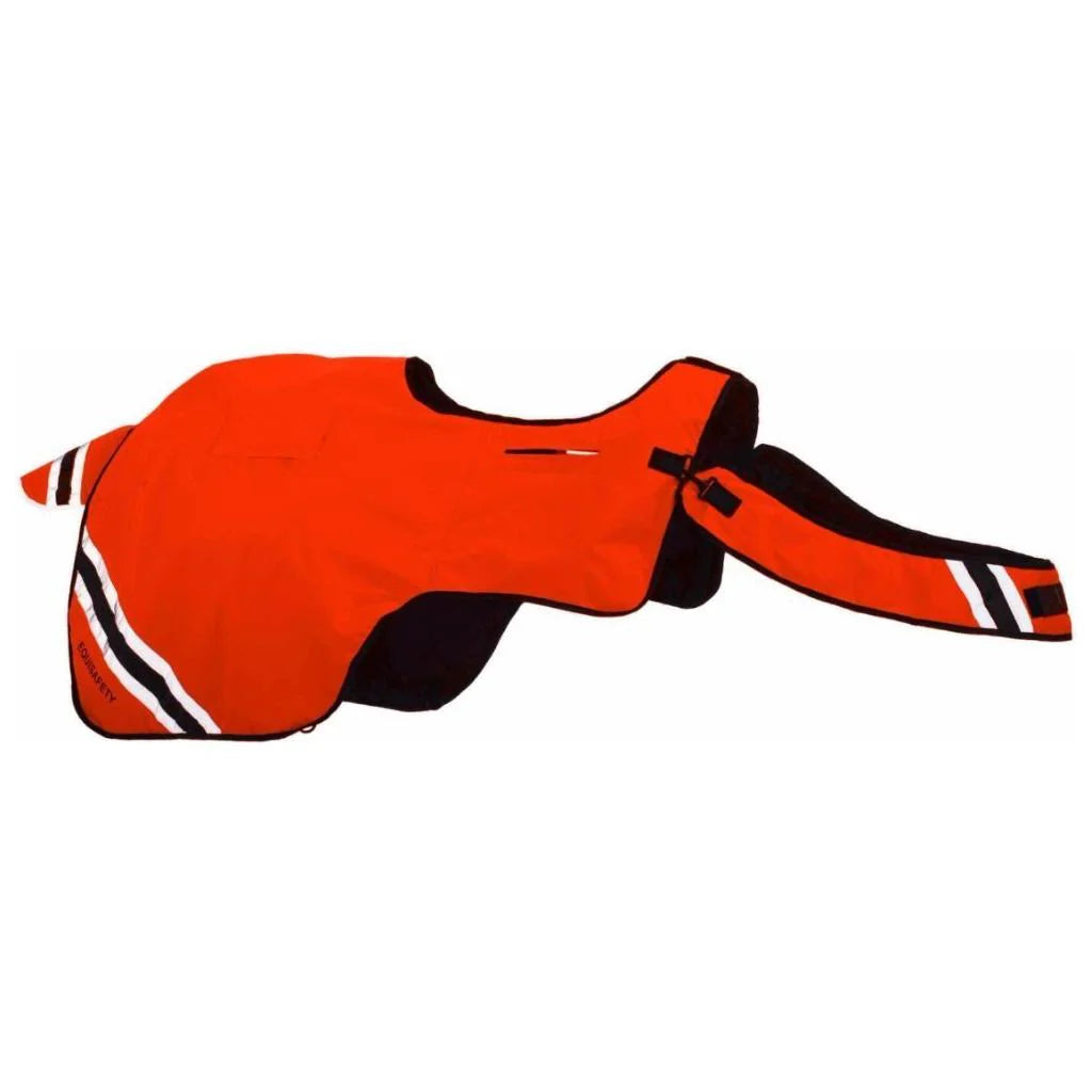 Equisafety Horse Exercise Sheet Wraparound Rug - Red/Orange