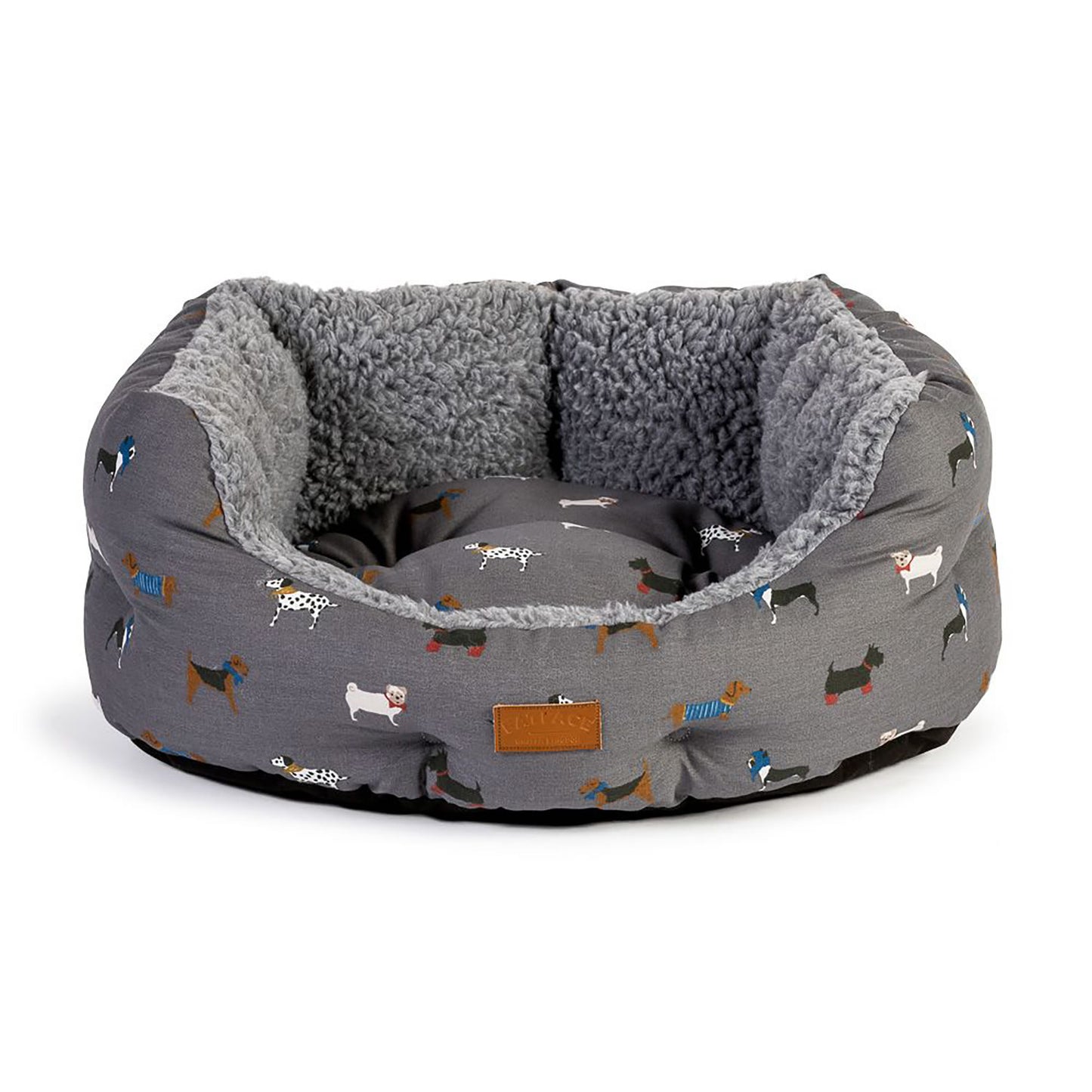 Danish Design FatFace Marching Dogs Deluxe Slumber Bed Grey