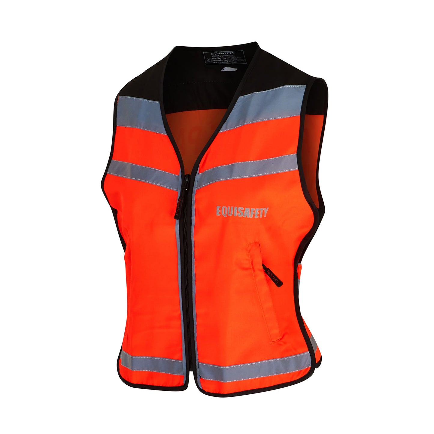 Equisafety Horse Riding Hi Vis Yellow Waistcoat - PLEASE PASS WIDE & SLOWLY