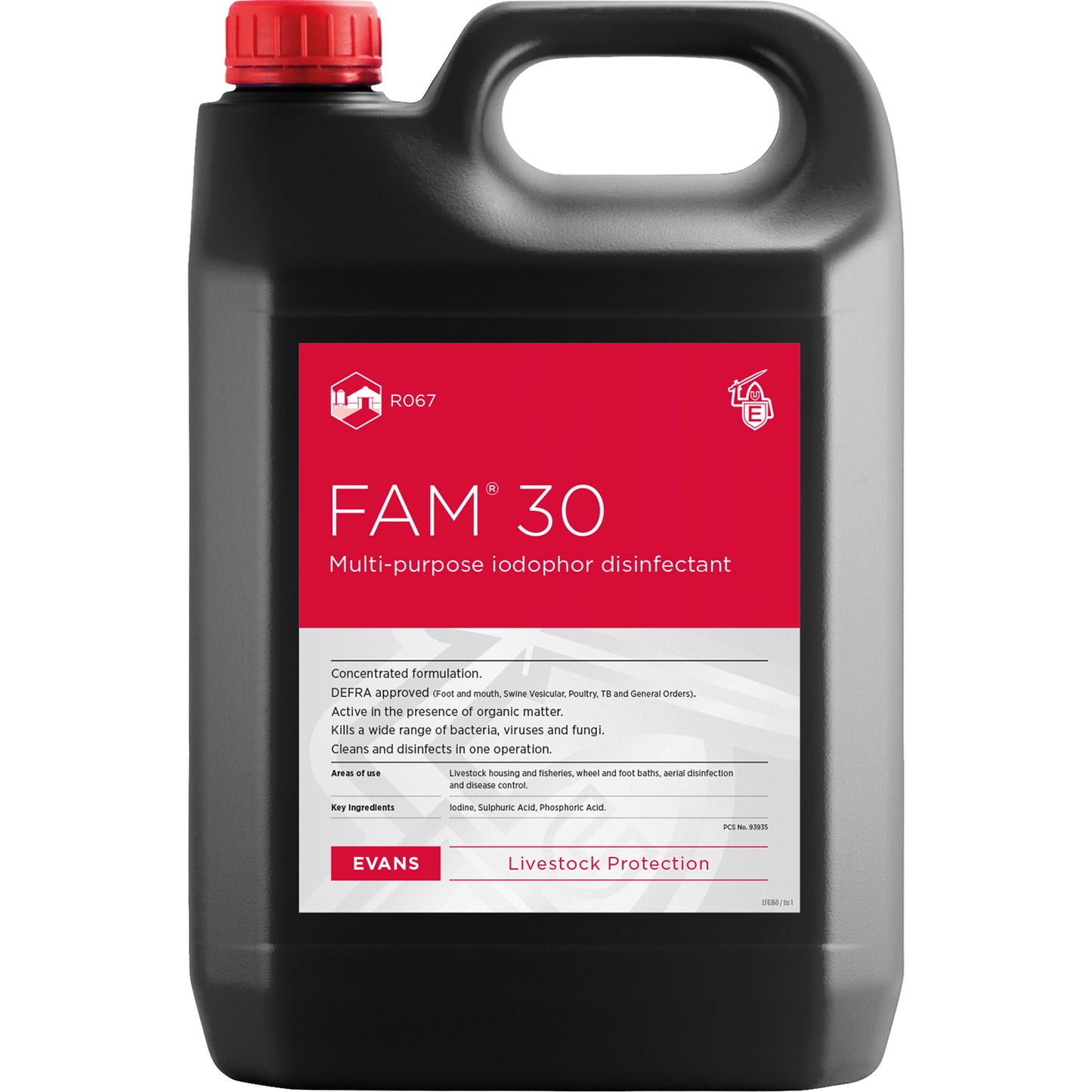 Evans Vanodine Fam 30 - 2 x 5 Lt