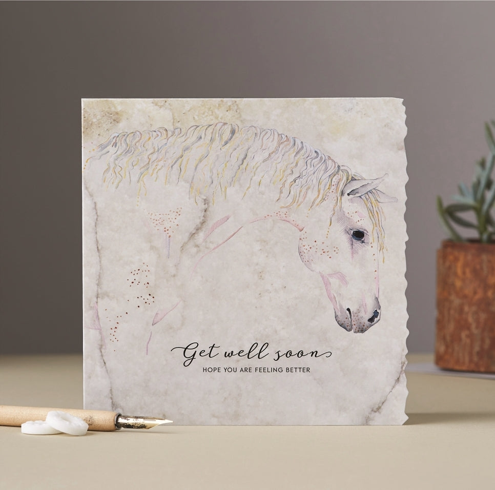 Deckled Edge Get Well Soon Card