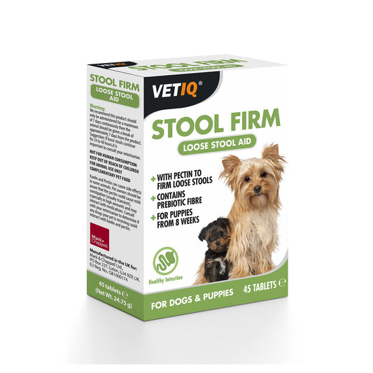 VetIQ Stool Firm Tablets for Dogs & Puppies - 45 Pack