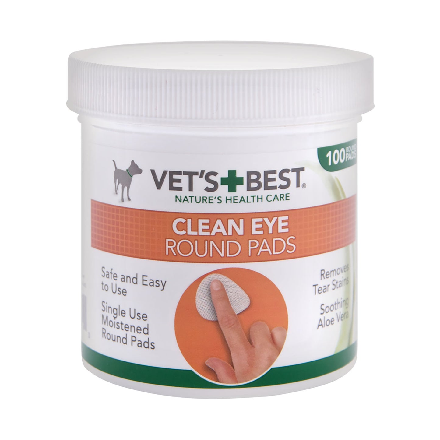 Vets Best Clean Eye Round Pads - 100 Pads