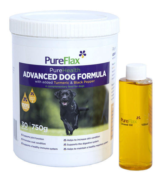 PureFlax PureHealth Advanced Dog Formula plus FOC Sample - 750 Gm