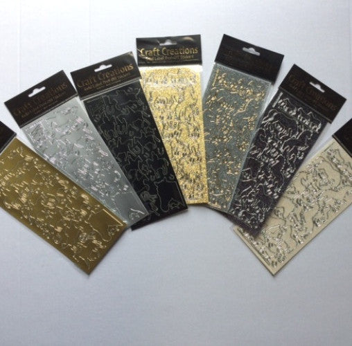 Craft Creations Gold Label Equestrian Peel-Off Stickers - Craftwear Equestrian Online Saddlery
