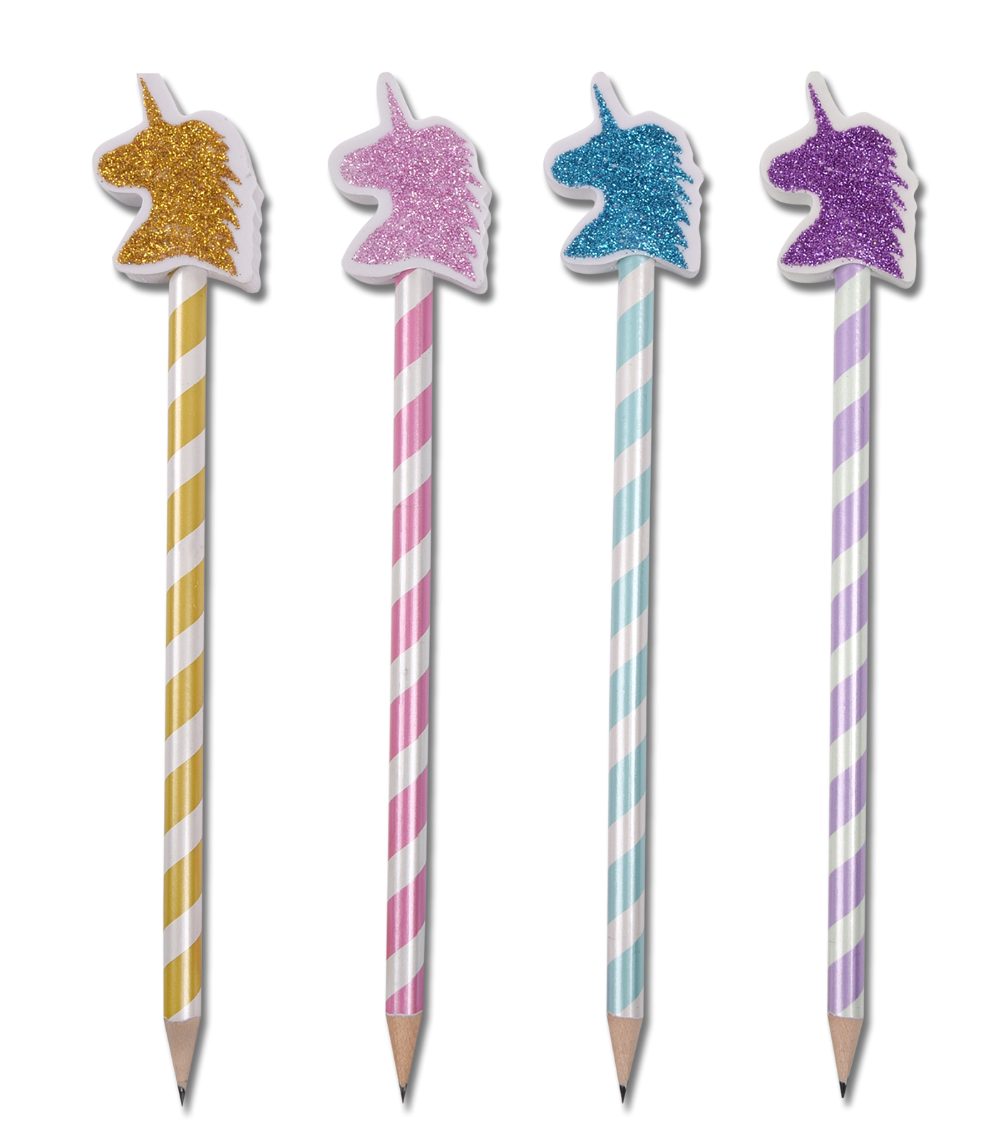 Unicorn Pencils with Eraser (pack of 4)