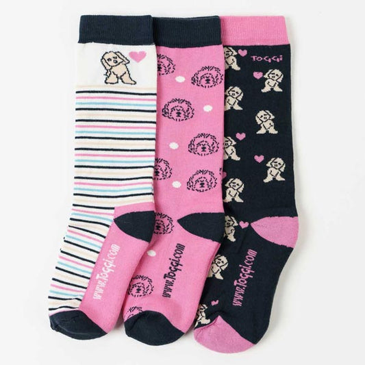 Toggi Childrens Dog Socks (3 pack)