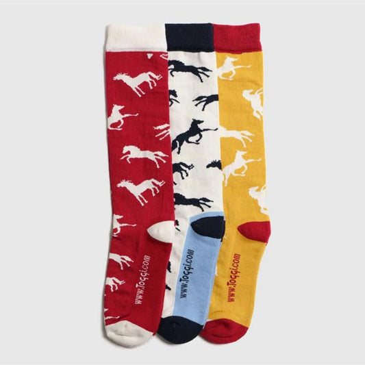 Toggi Ladies Gallop Horses Socks (3 pack)