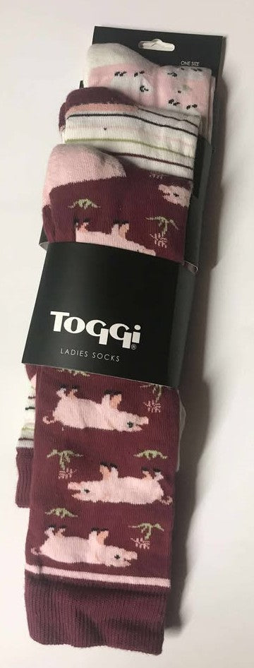 Toggi Ladies Pig and Sheep Socks (Pk/3)