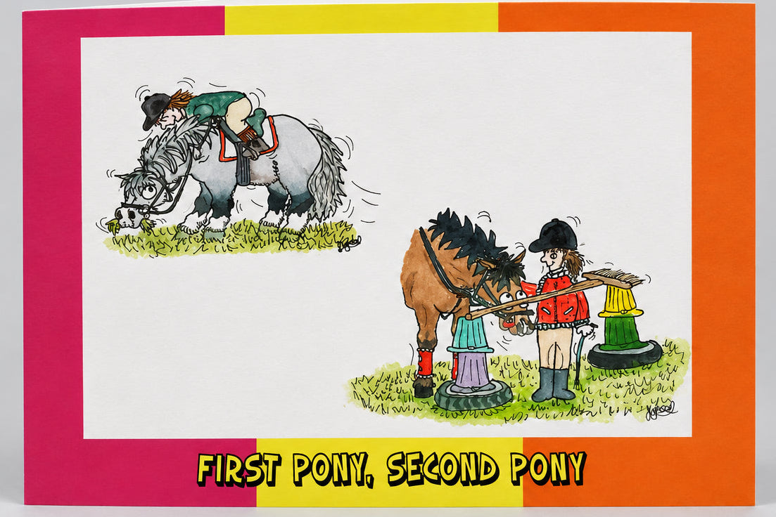 Greetings Card - First Pony, Second Pony