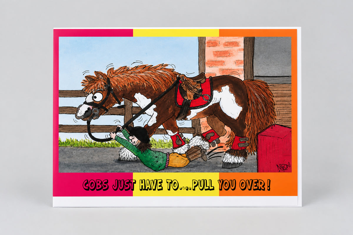 Greetings Card - Cobs Just Have To .... Pull You Over!