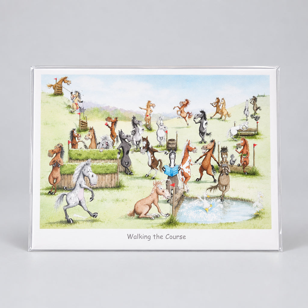 Greetings Card - Walking the Course