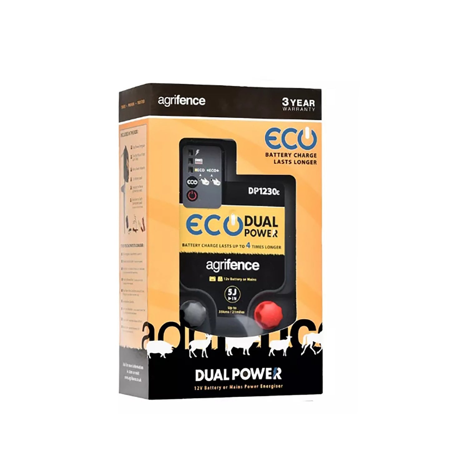 Agrifence Dual Power Eco Energiser - 5J (DP1230e)