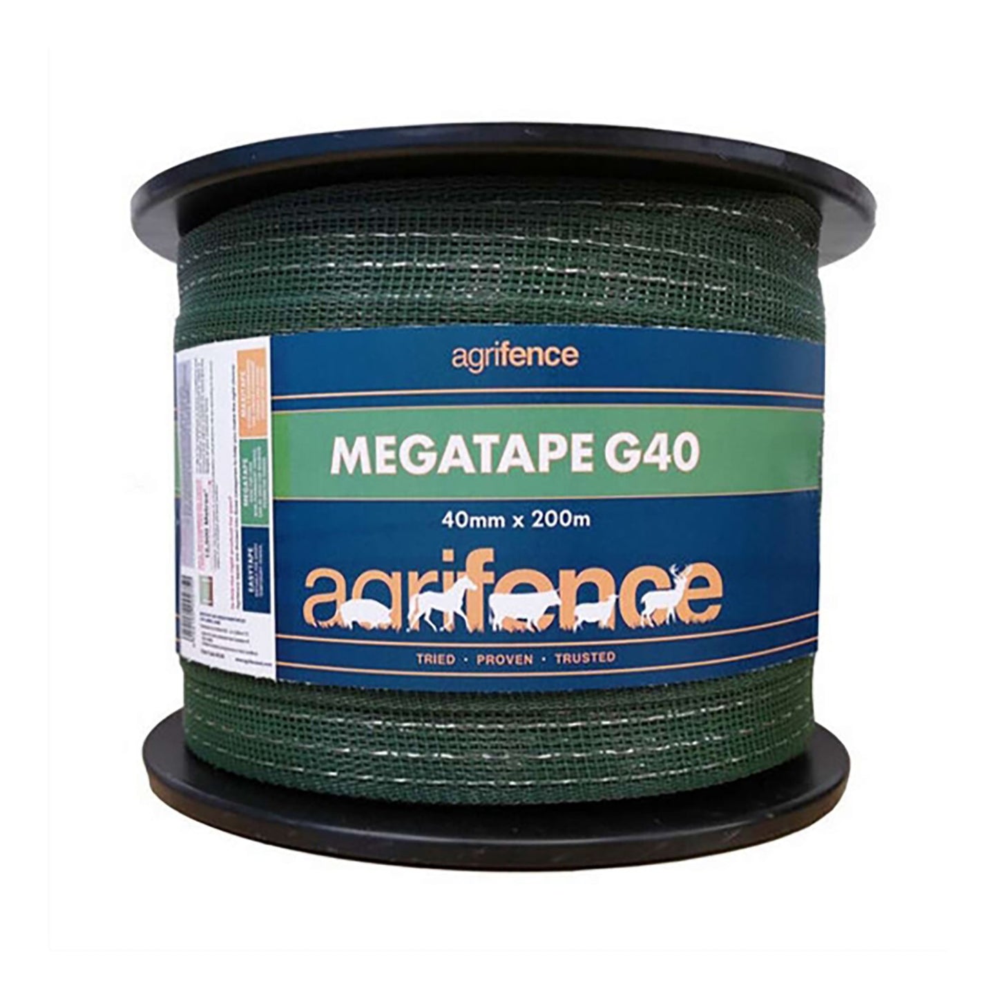 Agrifence Megatape G40 Reinforced Tape Green - 40 Mm x 200 M