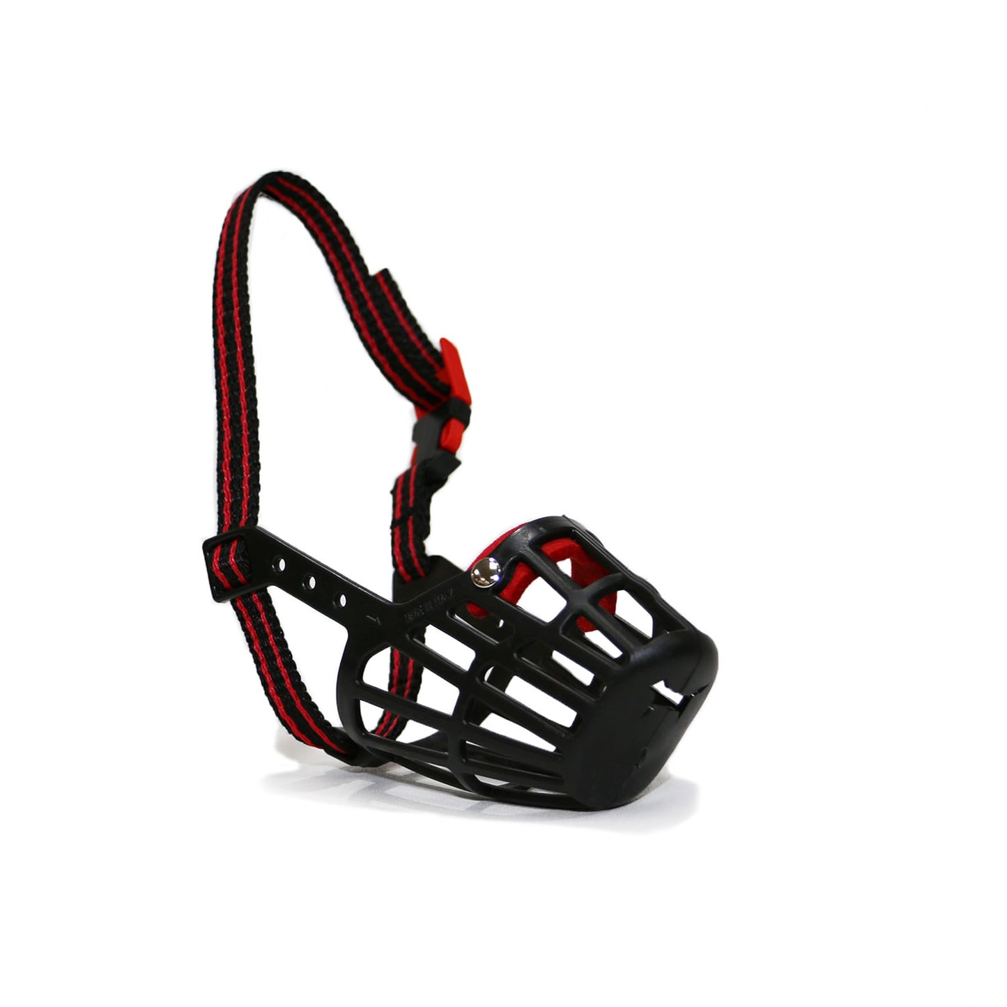 Ancol Training & Safety Plastic Dog Muzzle Black/Red