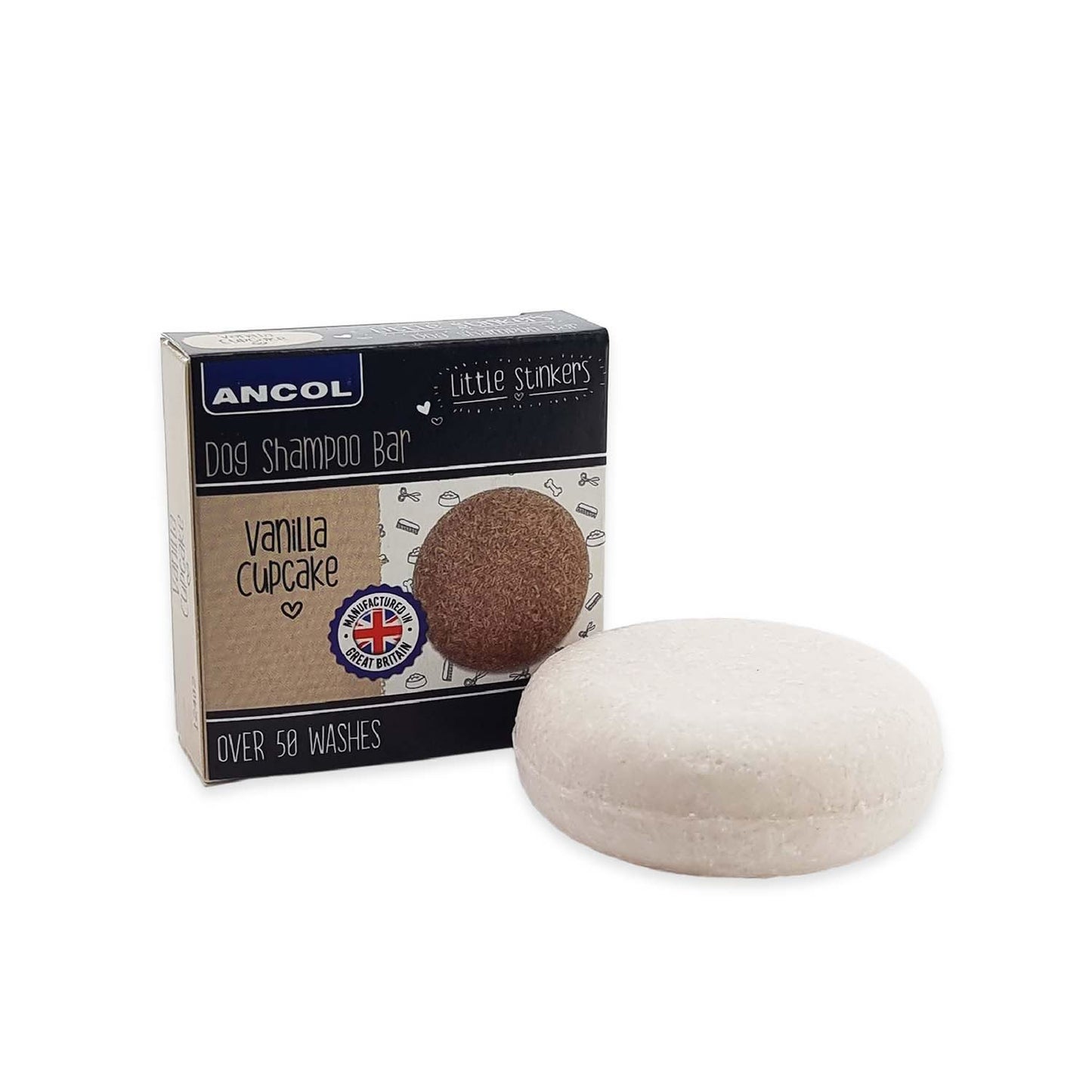 Ancol Little Stinkers Dog Shampoo Bar Vanilla Cupcake - Twin pack