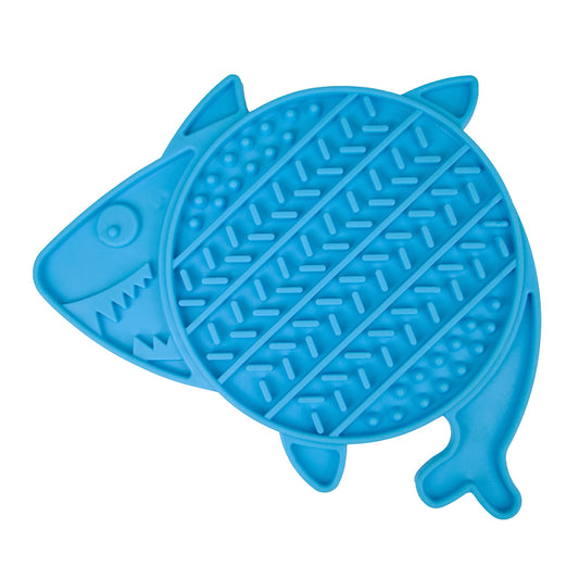 Ancol Orva Lick Shark Lick Mat Blue - 18 Cm