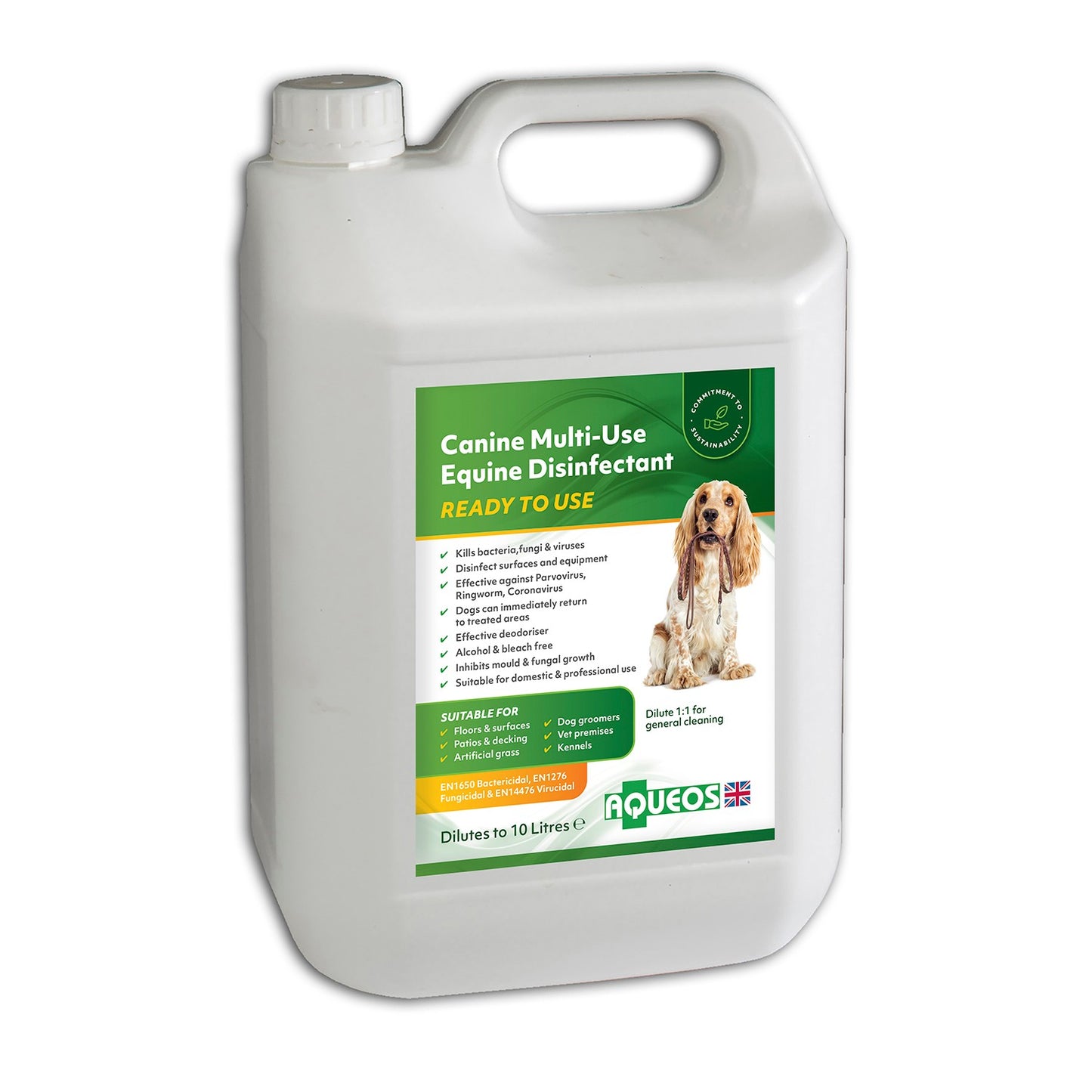 Aqueos Canine Multi-Use Disinfectant RTU - 5 Lt