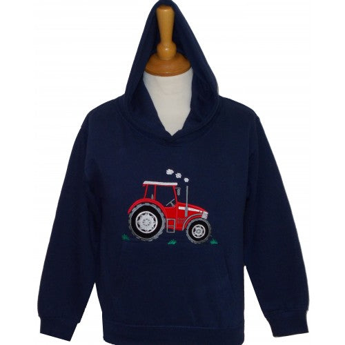 BCC Big Red Tractor Childrens Applique Hoodie