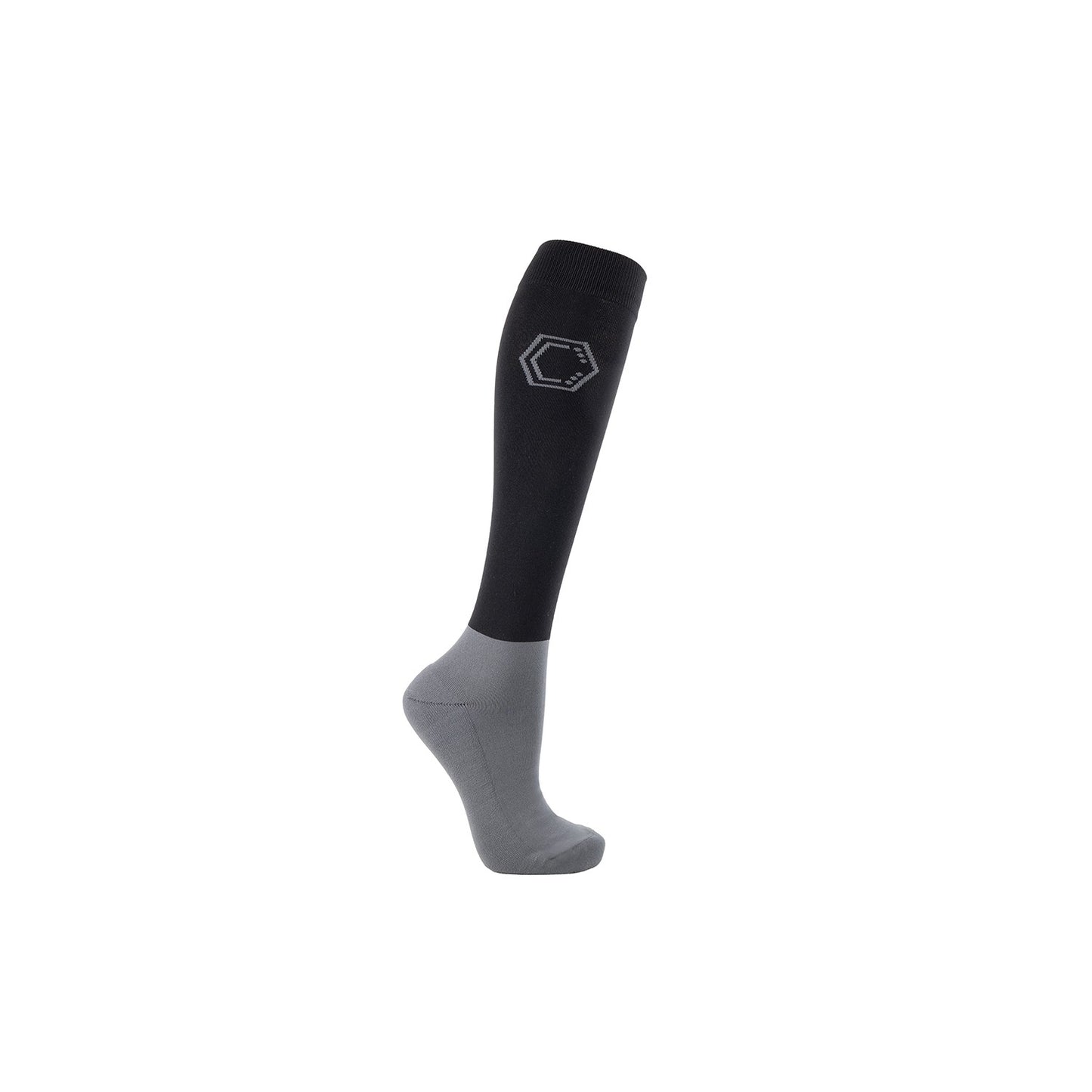 Coldstream Ancroft Cushioned Riding Socks Black/Grey - Adult (4 - 8) x 3 Pairs