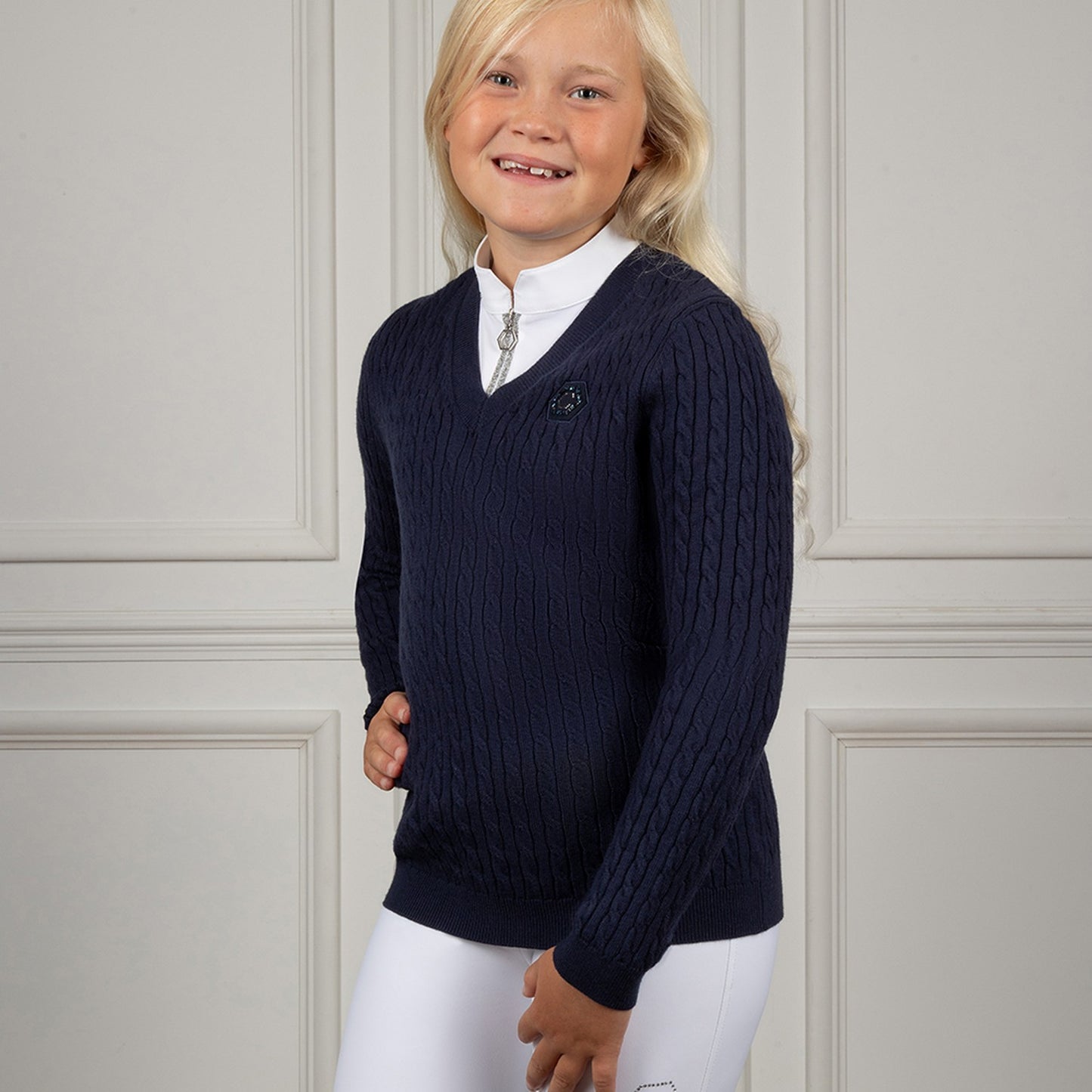 Coldstream NG Clarkston Knitted V-Neck Jumper Navy - 5/6 Years