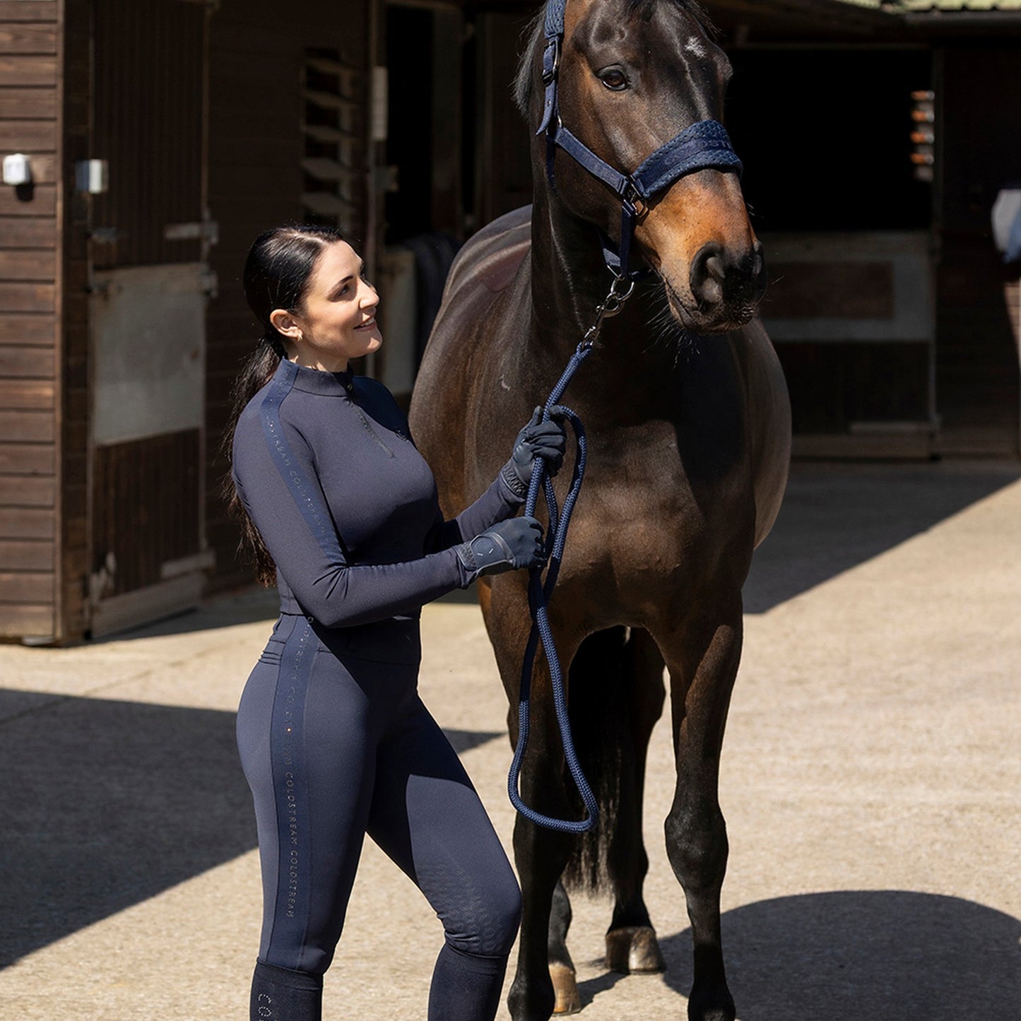 Coldstream Cairncross Riding Tights Navy - Medium