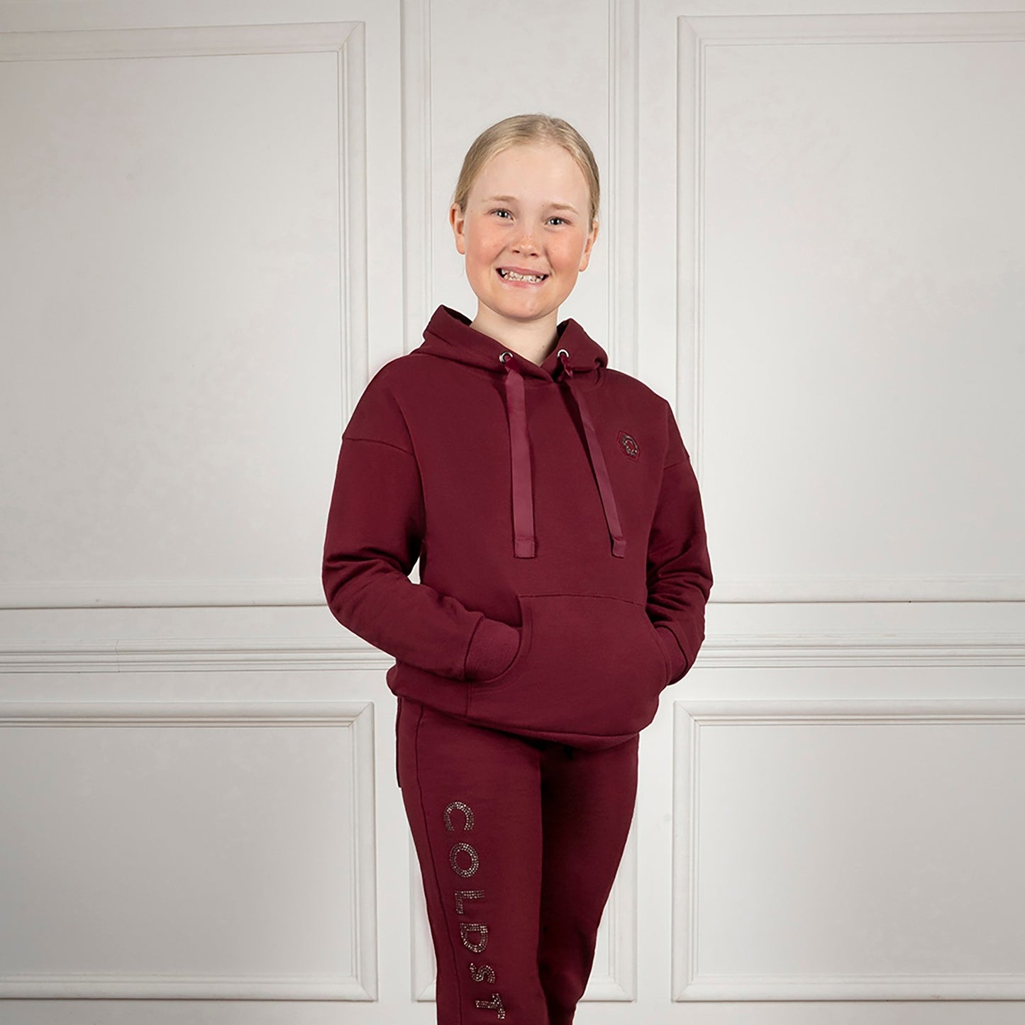 Coldstream Next Generation Cheswick Diamante Hoodie Windsor Wine - 9/10 Years