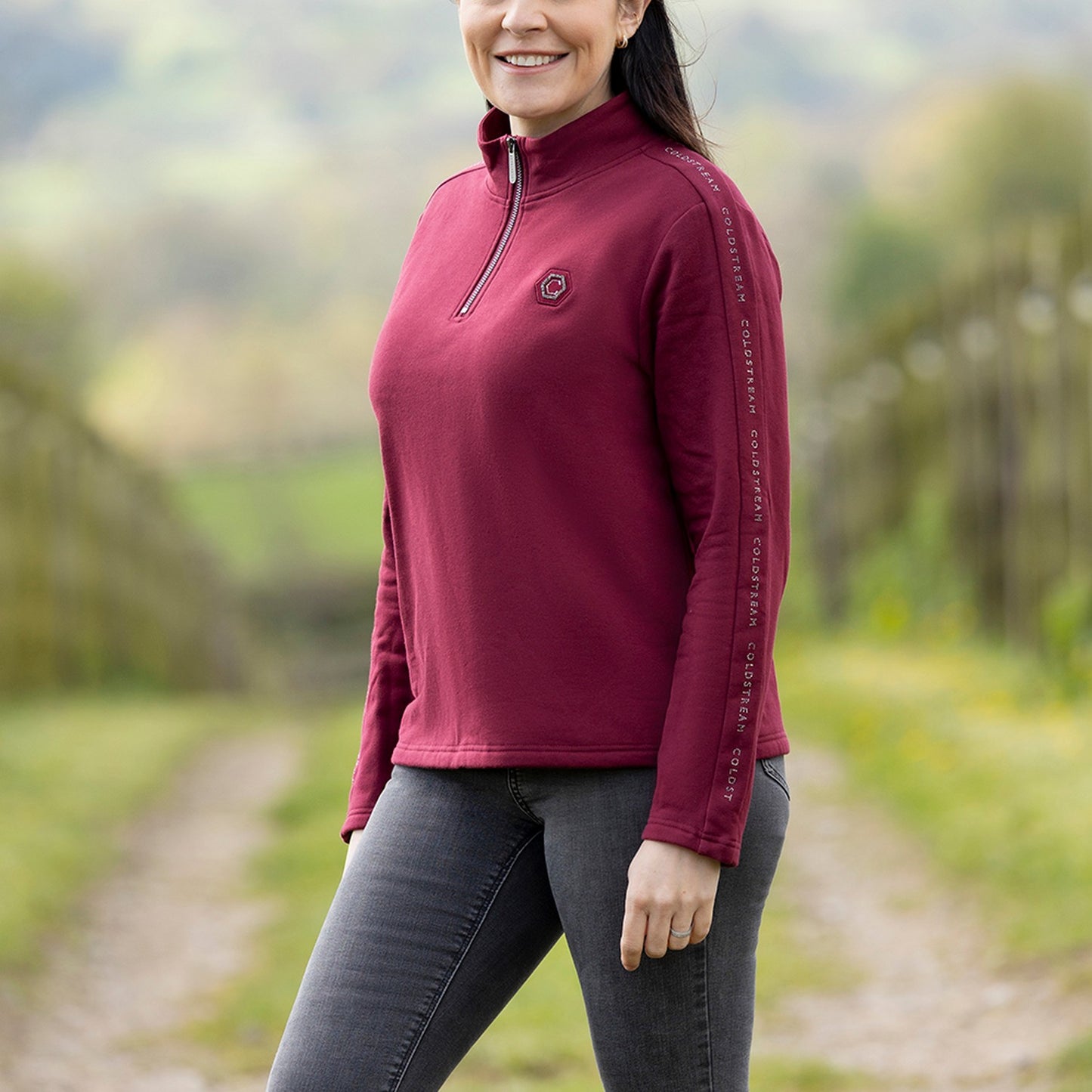 Coldstream Cairncross Quarter Zip Windsor Wine - Medium