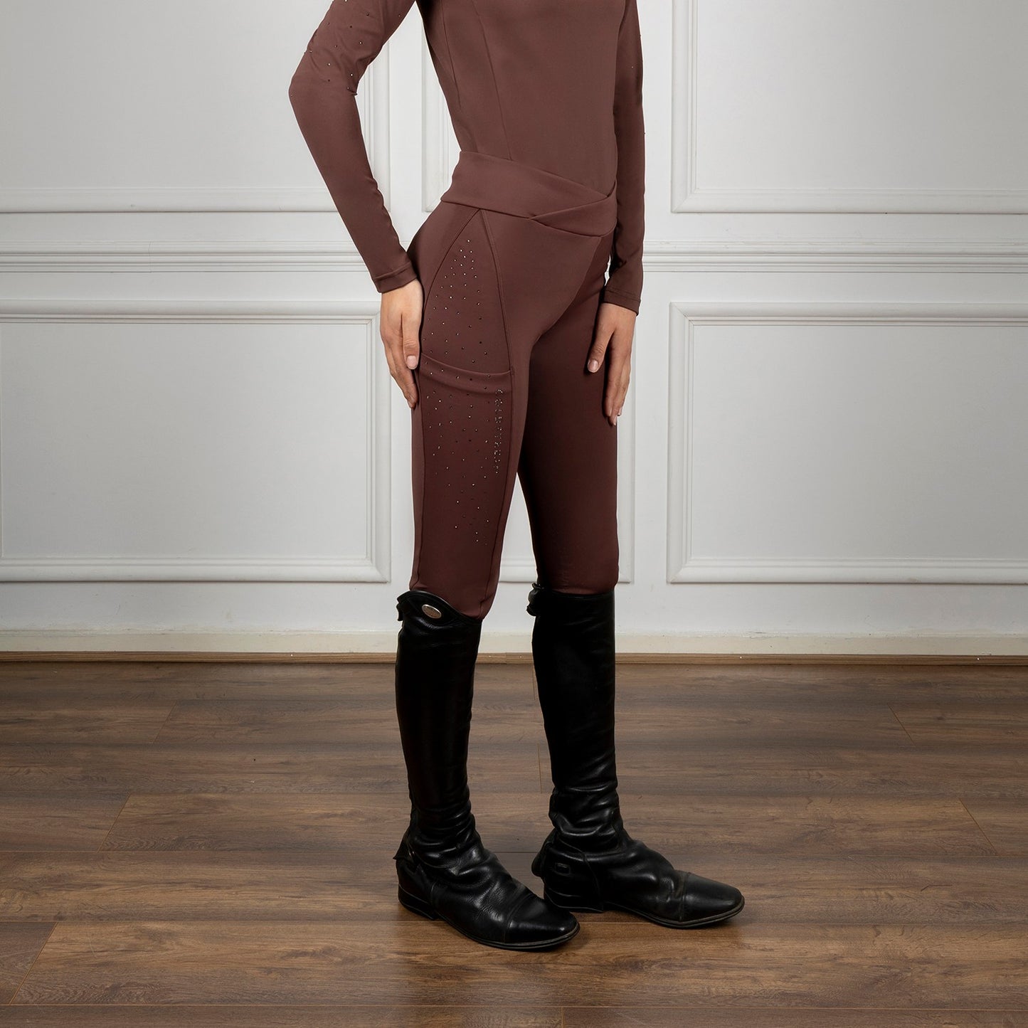 Coldstream Jedburgh Riding Tights Chocolate - Medium