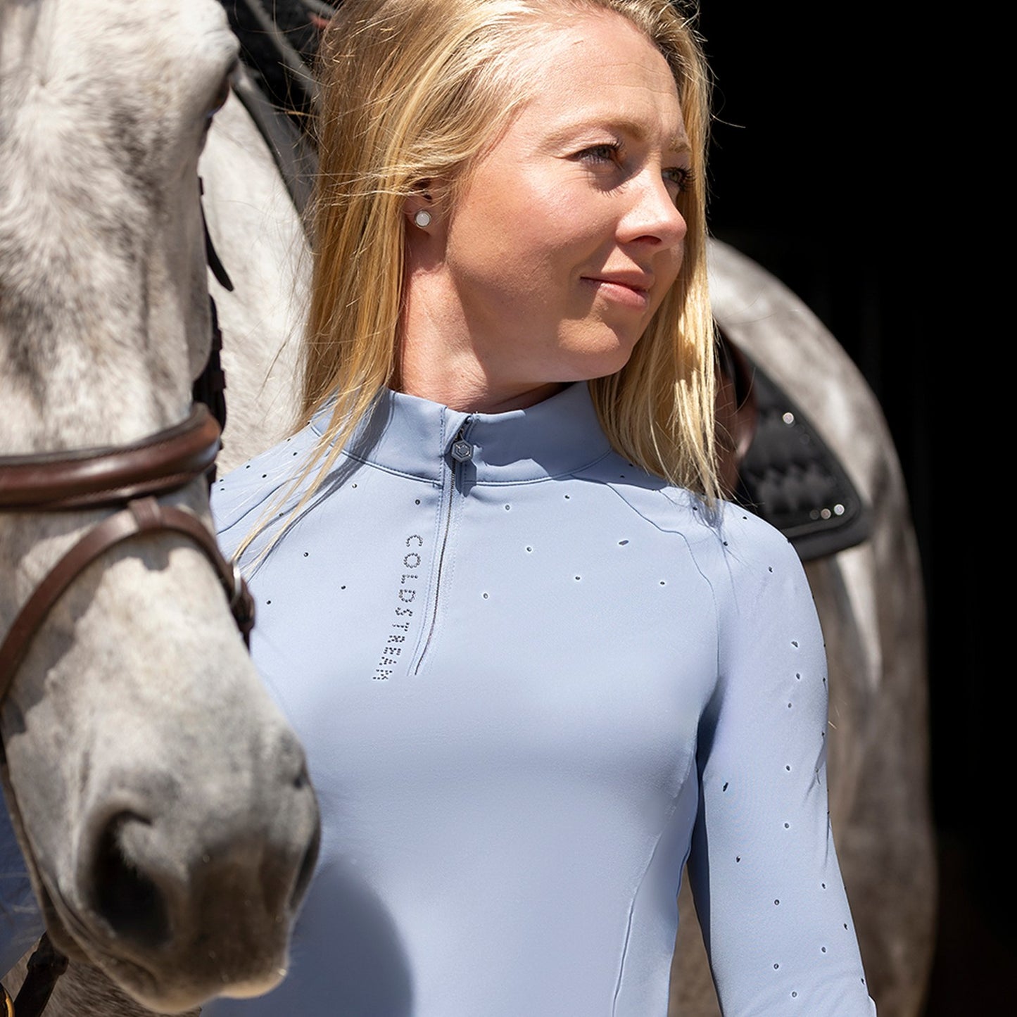 Coldstream Jedburgh Long Sleeve Base Layer Maya Blue - Small