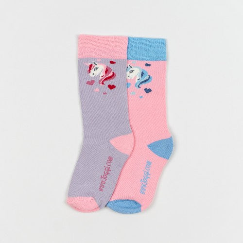 Toggi Childs Unicorn Design Socks (Pk/2)