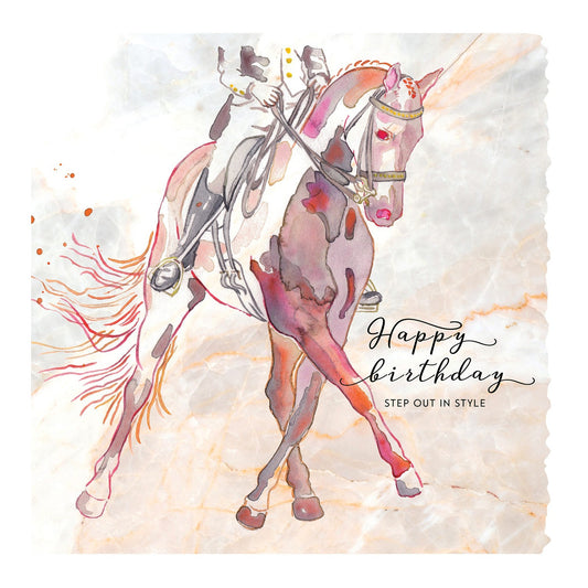 Deckled Edge Fanciful Dolomite Card Happy Birthday