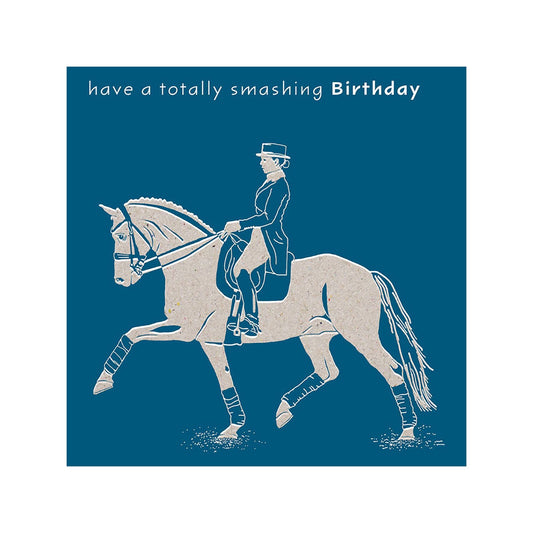 Deckled Edge Colour Block Pony Card Happy Birthday Totally Smashing