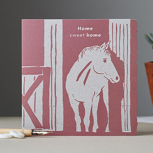 Deckled Edge Colour Block Pony Home Sweet Home