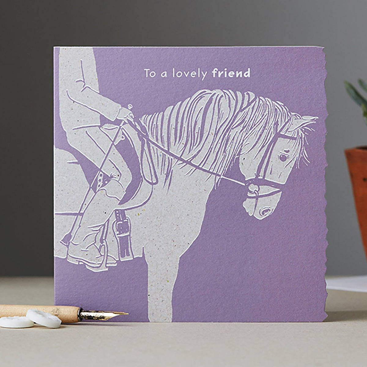 Deckled Edge Colour Block Pony Lovely Friend