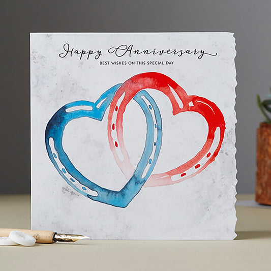 Deckled Edge Fanciful Dolomite Happy Anniversary