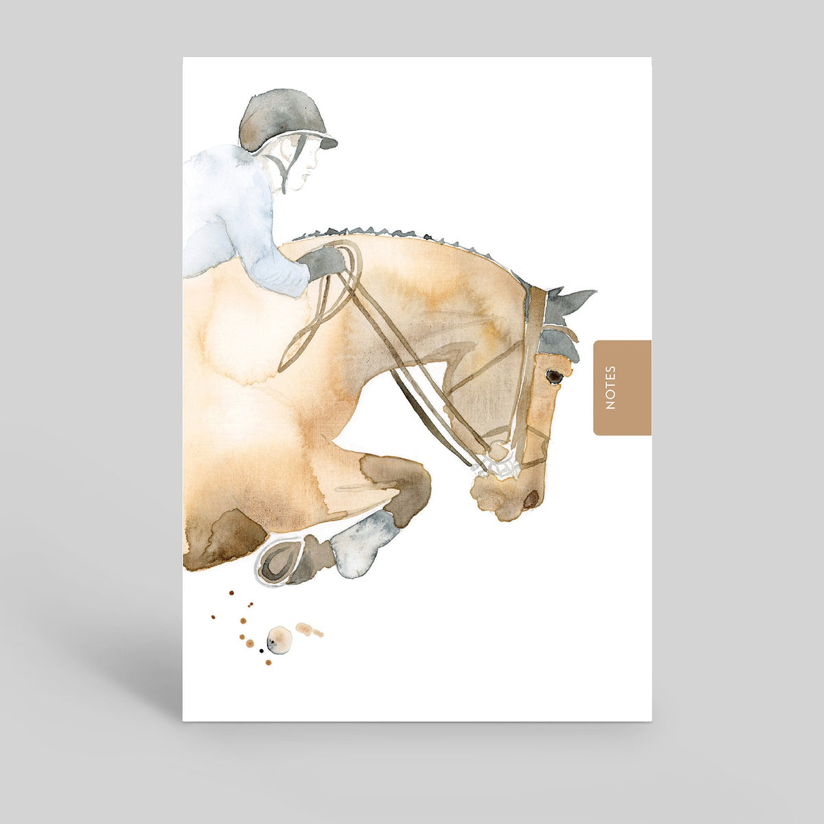 Deckled Edge Notebook Jumping Competition Horse