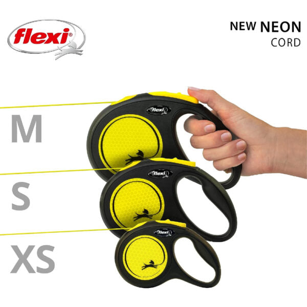 Flexi-Lead Neon Dog Lead - Yellow