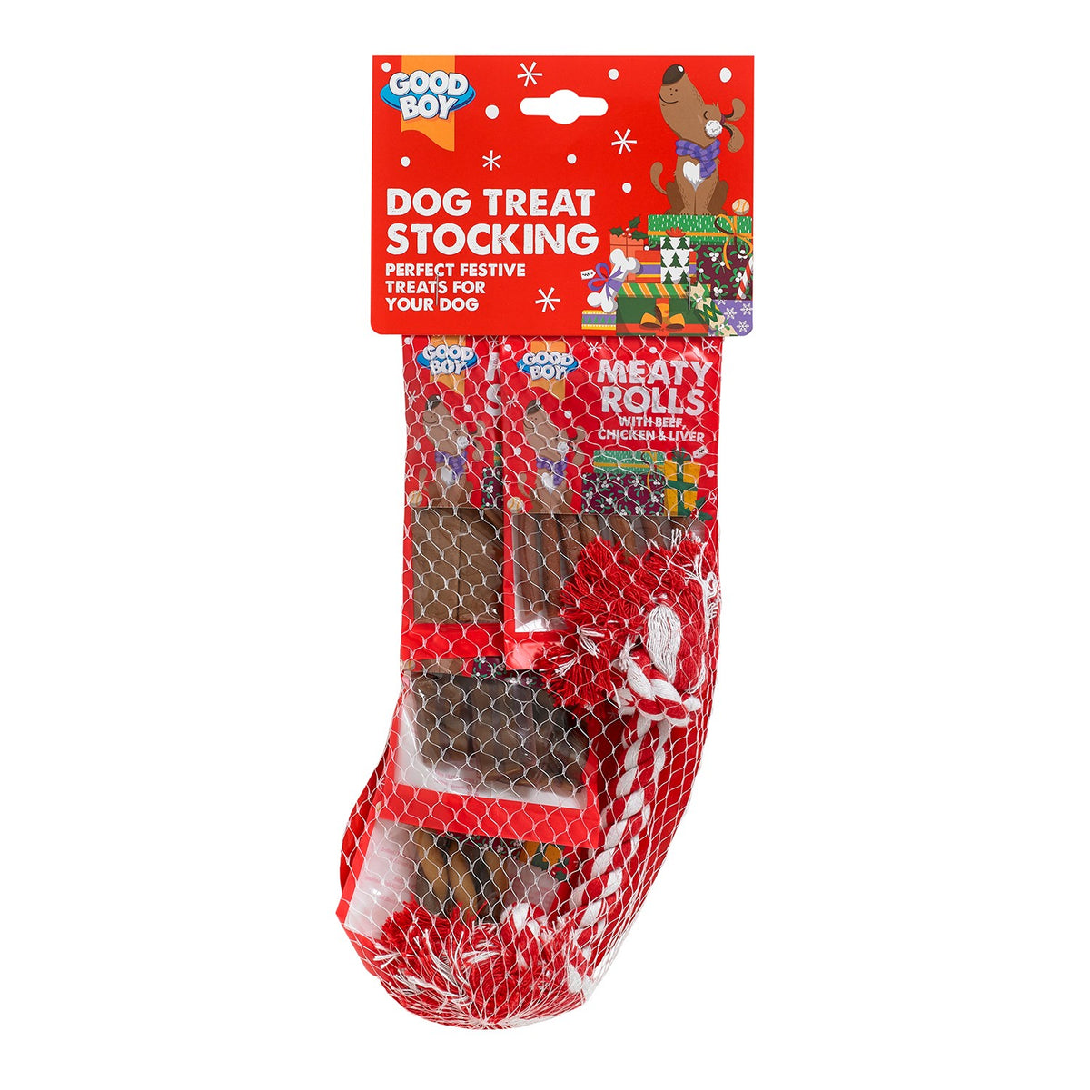 Good Boy Dog Treat Stocking