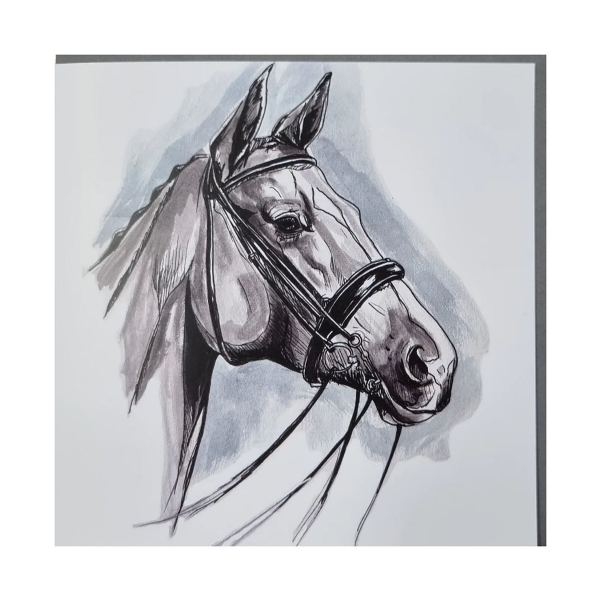 Gubblecote Watercolour Greetings Card Horse's Head