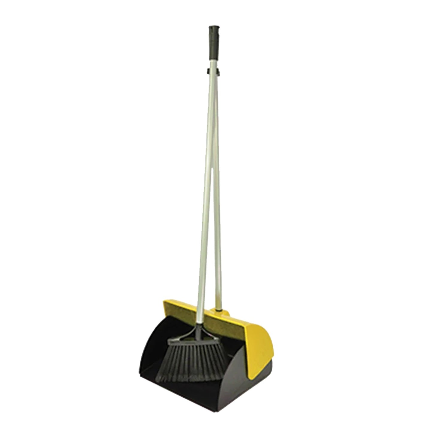Hillbrush Angle Lobby Broom with Lobby Dustpan Yellow - 900 x 250mm