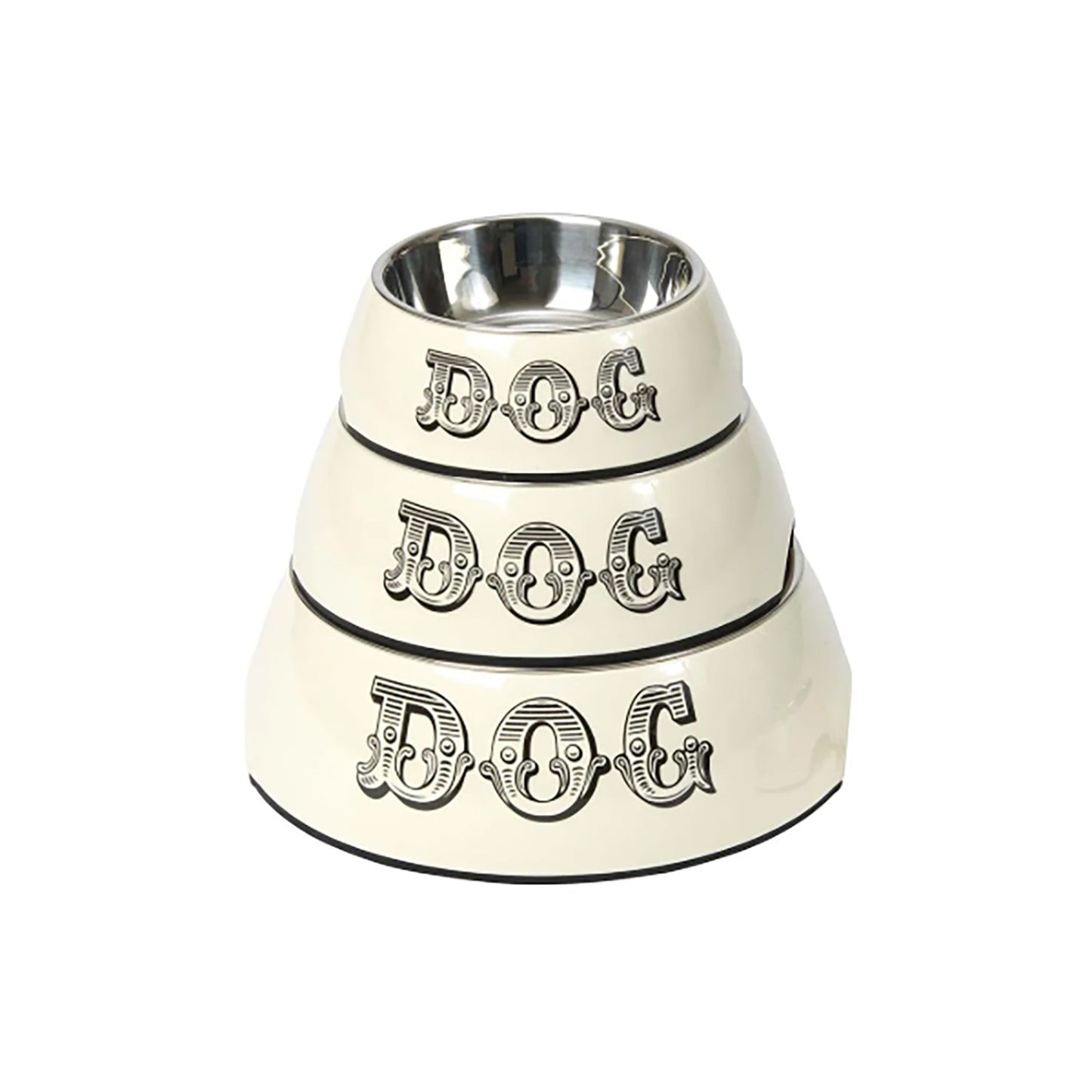 House of Paws Melamine Dog Bowl Cream - Large