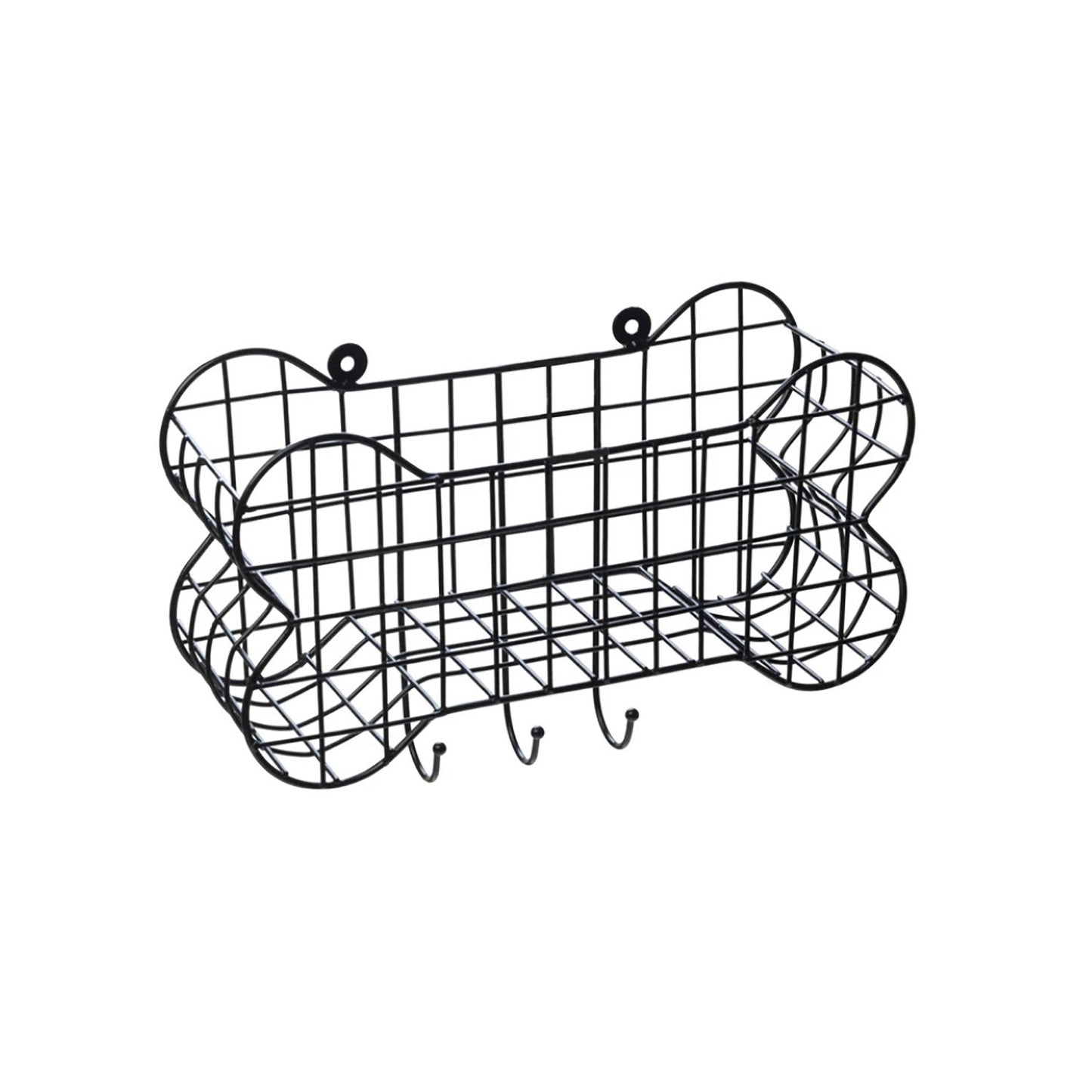 House of Paws Dog Bone Wire Storage Shelf Black - Large