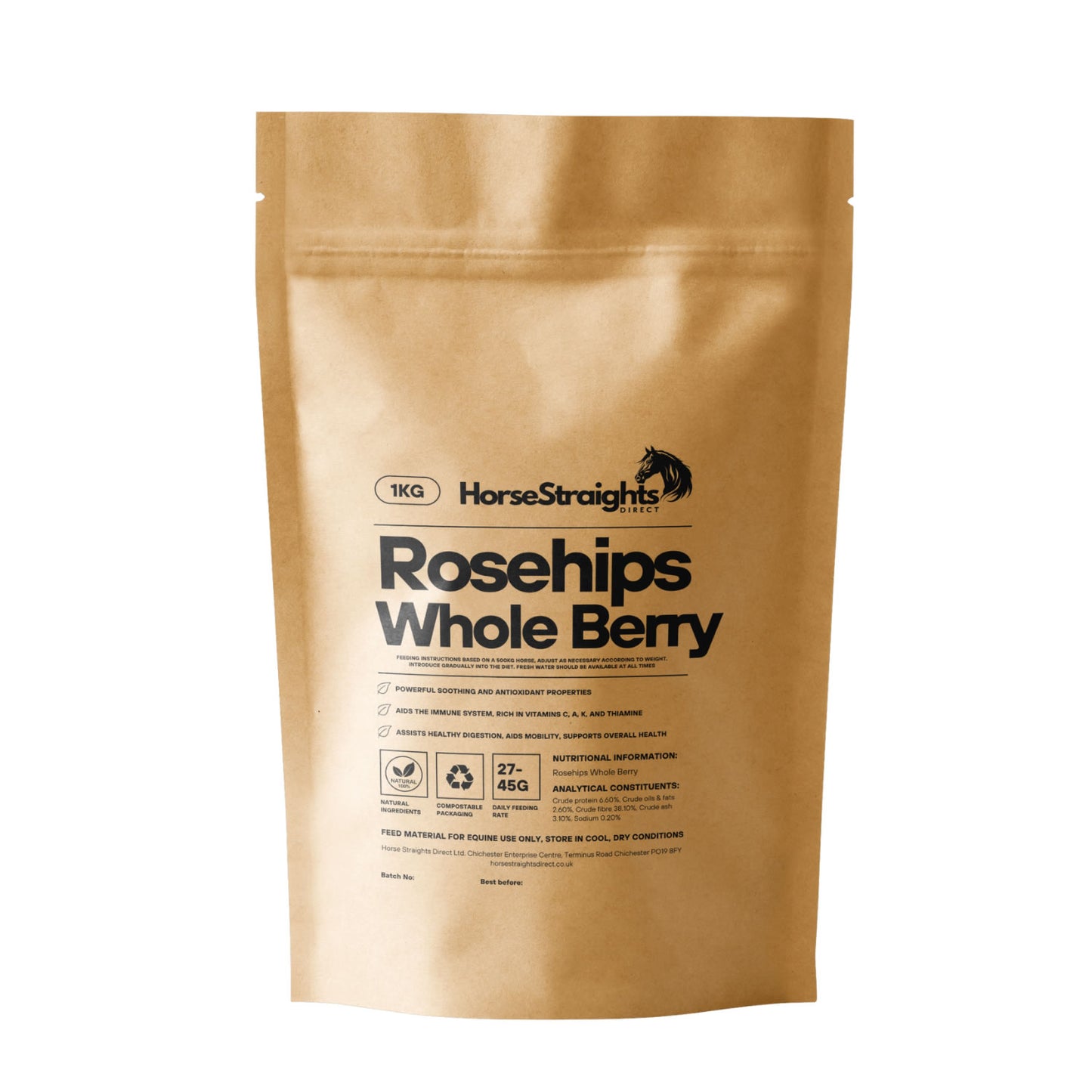 Horse Straights Direct Rosehips Whole Berry