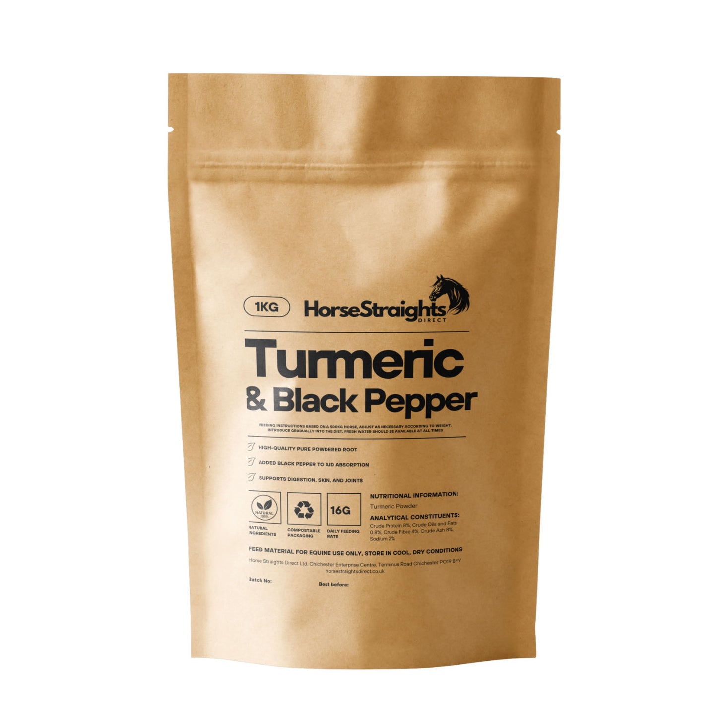 Horse Straights Direct Turmeric with Black Pepper